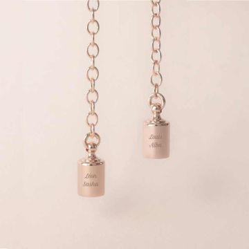 personalisierte Halskette Mon Petit Poids, Roségold