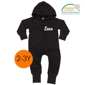 Ökotex All-in-One zu personalisieren für Kinder 2-3 Jahre alt, schwarz