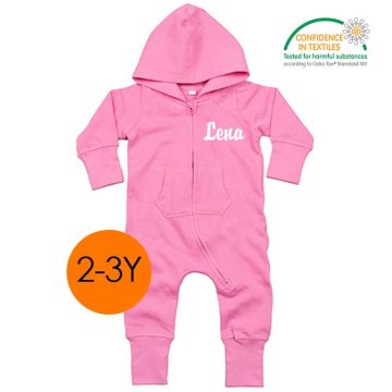 Ökotex All-in-One zu personalisieren für Kinder 2-3 Jahre alt, pink