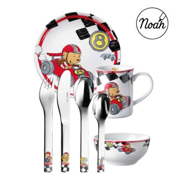 Geschenkset mit personalisierbarem Besteck und Geschirr für Jungen