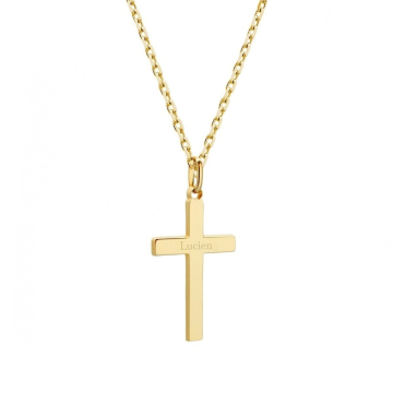 Halskette mit Kreuz zum Gravieren,