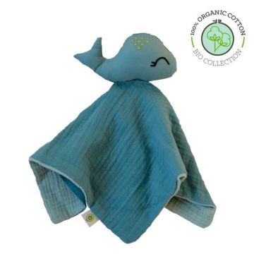 Doudou coton bio baleine - aPunt Barcelona
