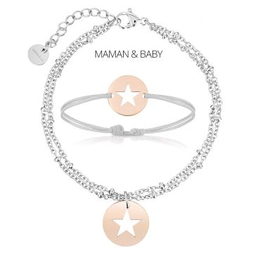 Duo Armbänder Mutter/Baby, Mutter-Tochter-Geschenk, Schmuck zur Personalisierung, Aaina & Co, Gratis Versand