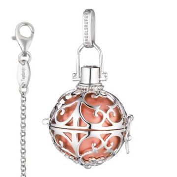 Engelsrufer-Anhänger mit Kette, Geschenkidee Mutter mit Bedeutung, rosé Größe M