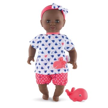 Badepuppe Mädchen dunkelhäutig 30cm Puppe Corolle