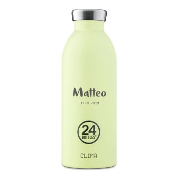 Thermosflasche 0,5L zu personnalisieren Baby Mädchen, Clima 24 Bottles, Pistachio Green