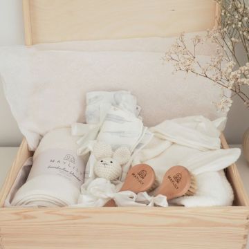 Großes Baby Geschenkset, 8-teilig, Maylily creme