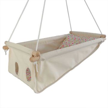 Baby Hängematte Bio-Baumwolle ecru Emma, Hängewiege, Öko-Tex Standard 100, Gratis Versand überall in die Schweiz