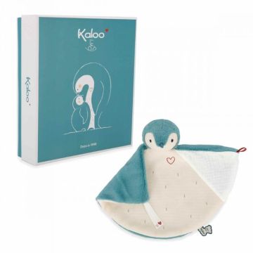 doudou vert kaloo, pingouin à broder