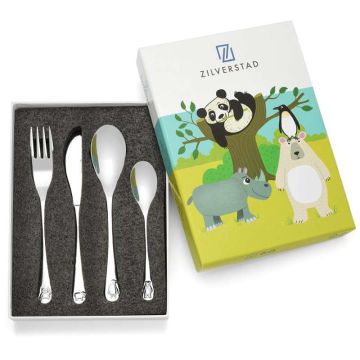 Besteck wilde Tiere zum Gravieren mit dem Namen des Kindes