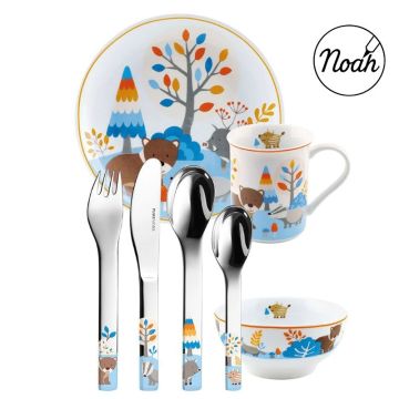 Personalisiertes Kinderbesteck Friends mit Gravur und Geschirr