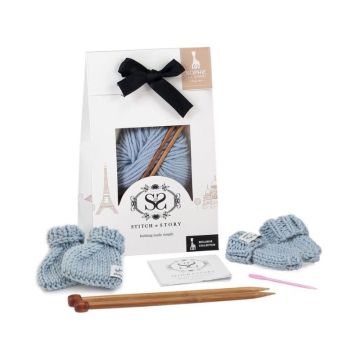 Strickset für Babyschuhe und Handschuhe