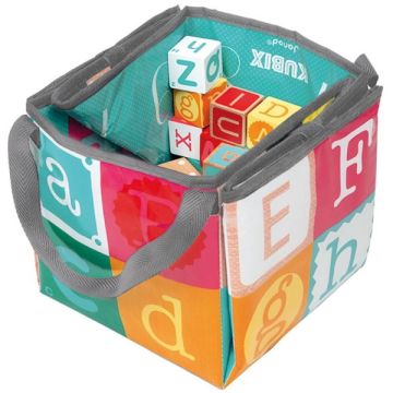 Buchstaben + Zahlen Würfel mit Spielteppich Kubix Janod