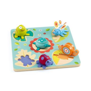 Steckpuzzle Lilo, Schildkröte und Freunde Djeco