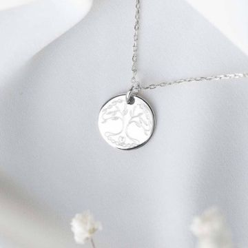 Taufmedaille aus Silber, Baum des Lebens