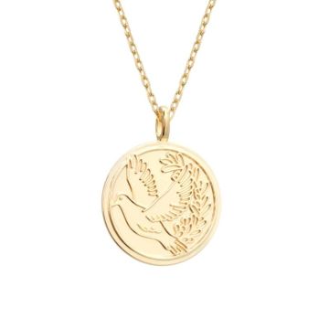 Halskette mit Taube und Olivenzweig,