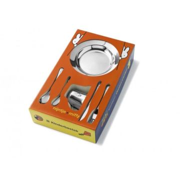 Kinderset miffy, 6-teilig, Edelstahl, Zilverstad