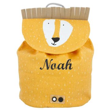 Rucksack Mini Trixie, Personalisiertes Geschenk mit gesticktem Kindernamen, Löwe