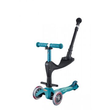 Scooter mit Push Bar Mini Micro 3in1 Deluxe Plus, Ice Blue, Gratis Versand, Schweizer Online Shop