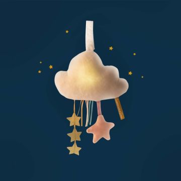 Leuchtende Wolke zum Aufhängen, Geschenkidee zur Geburt, Moulin Roty

