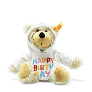 Steiff Teddybär mit Kapuzenpullover Charly Happy Birthday, Geschenkidee Geburtstag