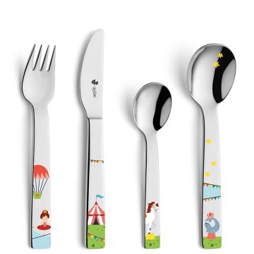 Gravur Besteck Kinder Set Zirkus, 4-teilig, Geschenk personalisiert, Paul Wirths