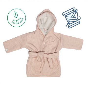 Kinder Bademantel Öko-Baumwolle dunkel Pink Trixie