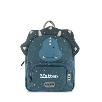 Kleiner Rucksack ab 2 Jahren, Triceratops zum Personalisieren mit Vornamen