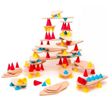 Lernspiel Pik Education Kit 128 Stück, Konstruktions- und Balance-Spielzeug ab 3 Jahren, Gratis Versand