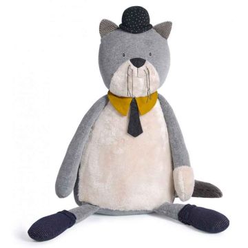 peluche géante moulin roty, chat 75 cm