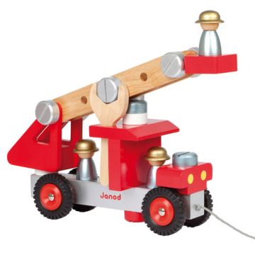 Spielzeug Feuerwehrfahrzeug aus Holz Janod