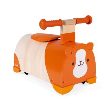 Hamster Roll-Rutscher, 360°drehbar, Geschenkidee zum 1. Geburtstag Mädchen oder Junge, Janod, Gratis Versand
