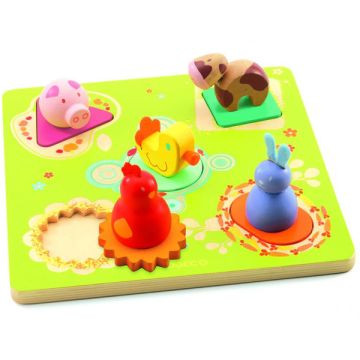 Steckpuzzle Bildi, Ente und seine Freunde