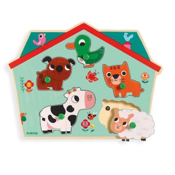 Djeco-Hörpuzzle mit Tiergeräuschen vom Bauernhof