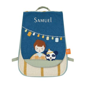 personalisierter Rucksack, kleiner Junge und Koala
