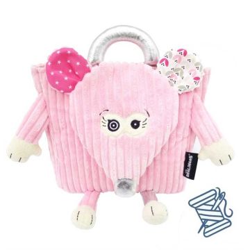 Rucksack bestickt mit Namen, für Baby ab 18 Monate Maus, Les Déglingos