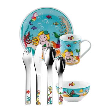 Meerjungfrau Kindergeschirr für Mädchen Set 7-teilig Toja, Puresigns