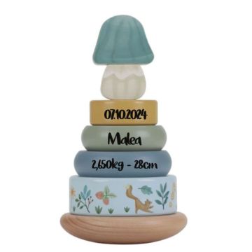 Holz Stapelturm mit Ringen, Little Dutch, Forest Friends