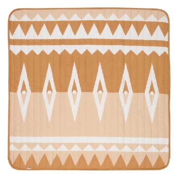 Toddlekind wasserfeste Babymatte für draußen, Camel, 120 x 120 cm, 100% Bio-Baumwolle