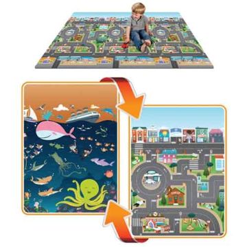 Mega-Spielmatte 2-seitig (city-ocean)