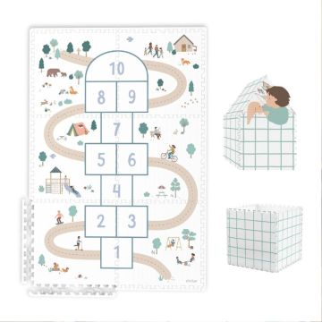 Tapis puzzle marelle Play and Go Tiloo