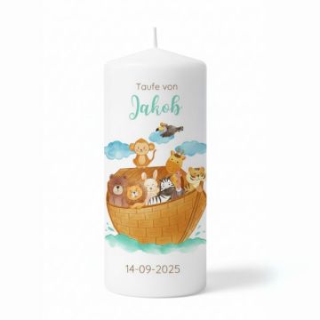 Personalisierte Taufkerze Arche Noah