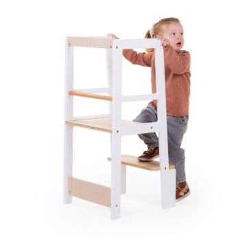 Lernturm Childhome aus naturbelassenem Holz