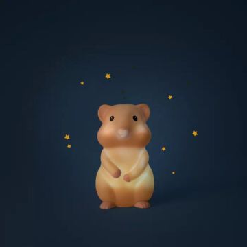 veilleuse moulin roty en forme de petit hamster