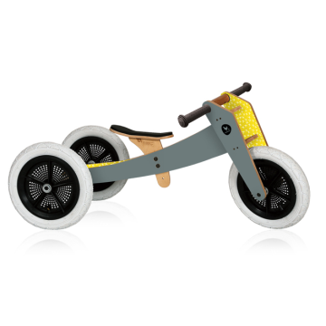 Laufrad Wishbone Original grau, für Kinder schon ab 1 Jahr, 3 in 1, Sattelhöhe 28-46 cm