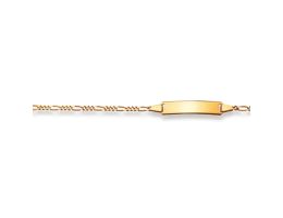 Baby Armband Gold 925, 9 Karat, rechteckig, zu personnalisieren