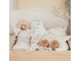 Großes Baby Geschenkset, 8-teilig, Maylily creme