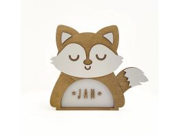 Fuchs Lampe mit dem Namen des Kindes personalisiert werden
