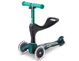 Scooter Mini Micro 3 in 1 Deluxe Eco grün, Leuchtende Räder