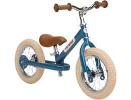 Laufrad Trybike Junge oder Mädchen Stahl 2-in-1 Vintage look, ab 15 Monate blau